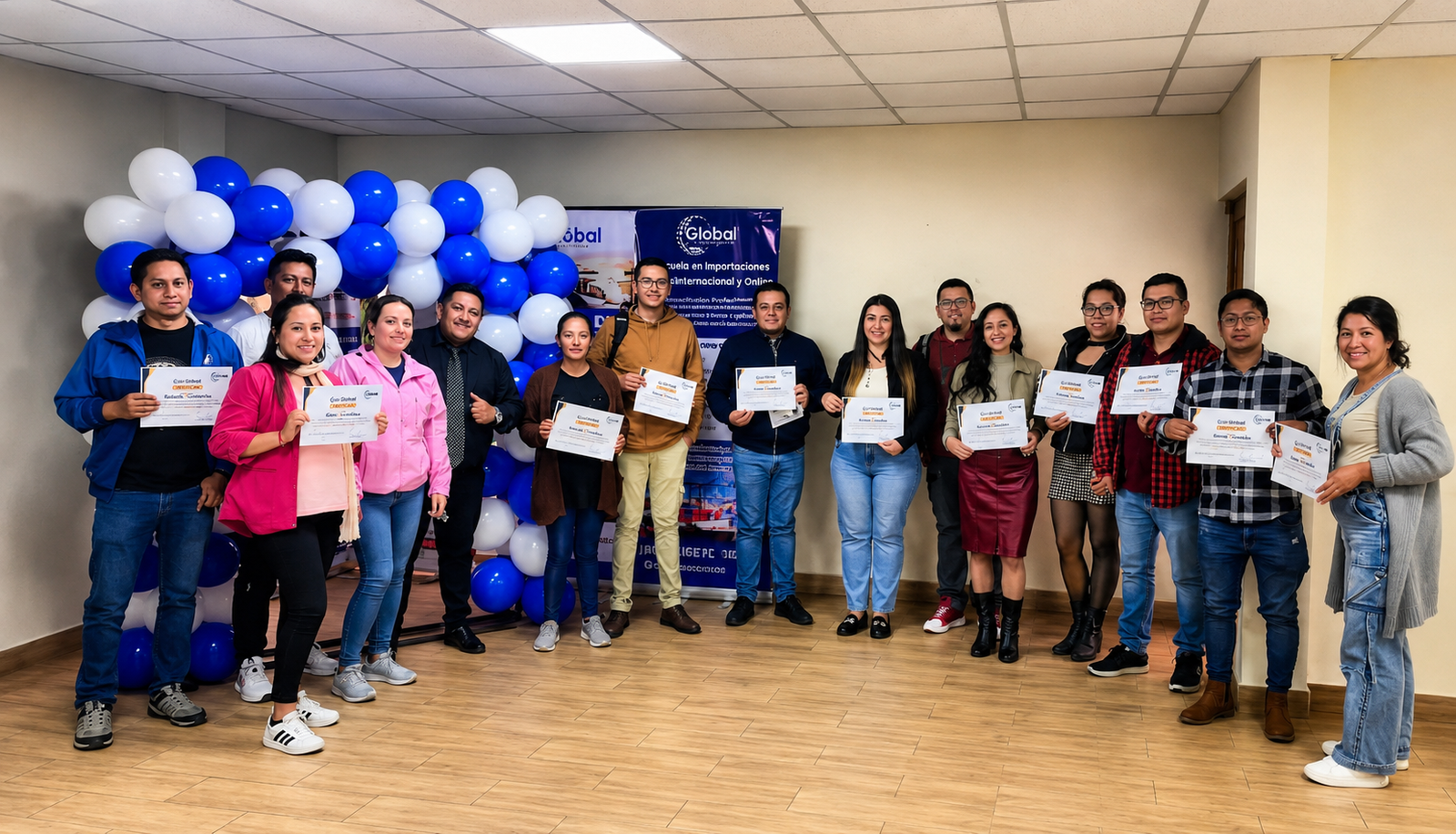 Estudiantes de formación profesional en importaciones